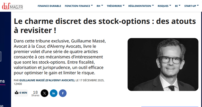 Guillaume Massé stock option